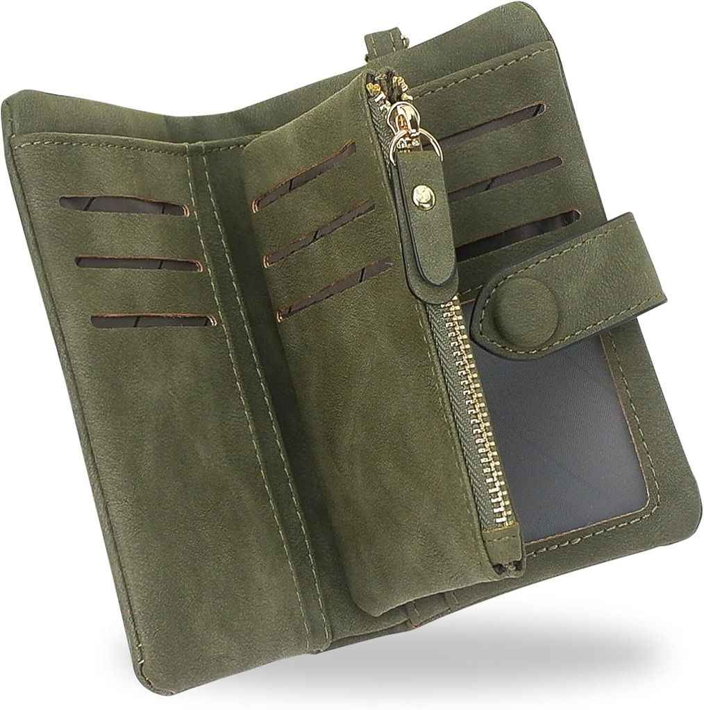 RFID-Schutzgeldb?rse fš¹r Damen, kleines, elegantes Mš¹nzportemonnaie aus Leder mit gro?em Fassungsverm?gen fš¹r Damen