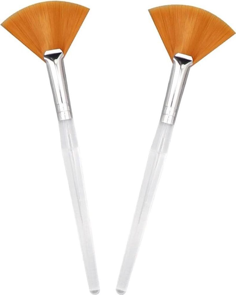 2-teilige Gesichtsbürsten, Fächermaskenbürste, weiche Applikatorbürsten, Make-up-Tools für Peeling-Masken-Make-up, Applikator-Tools für Schla...