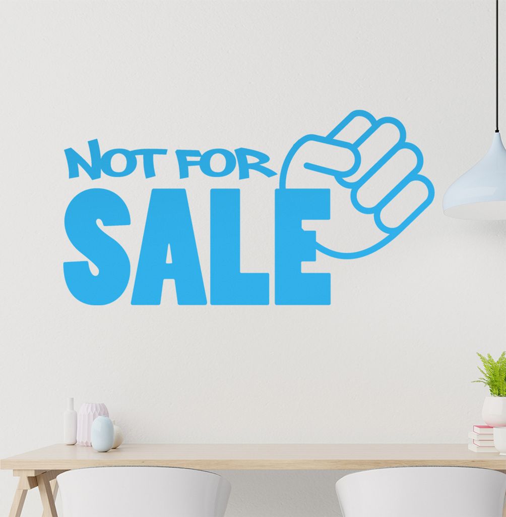 not forWandtattoo in 6 Größen - Wandaufkleber Wall Sticker - Dekoration, Küche, Wohnzimmer, Schlafzimmer, Badezimmer