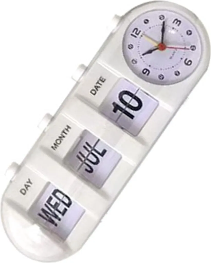 Réveil Calendrier Blanc Forme Innovante et Décorative Saute-Mouton