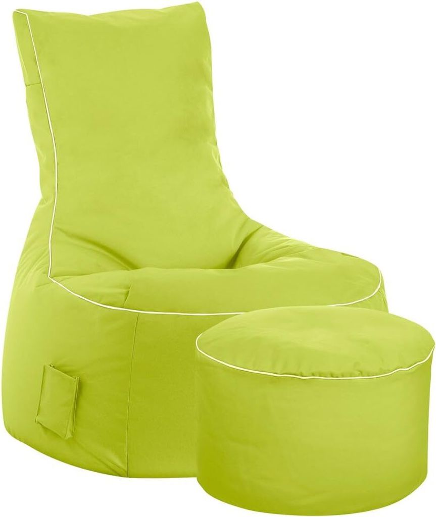 SITTING POINT only by MAGMA Sitzsack-Set Scuba Swing + Hocker grün