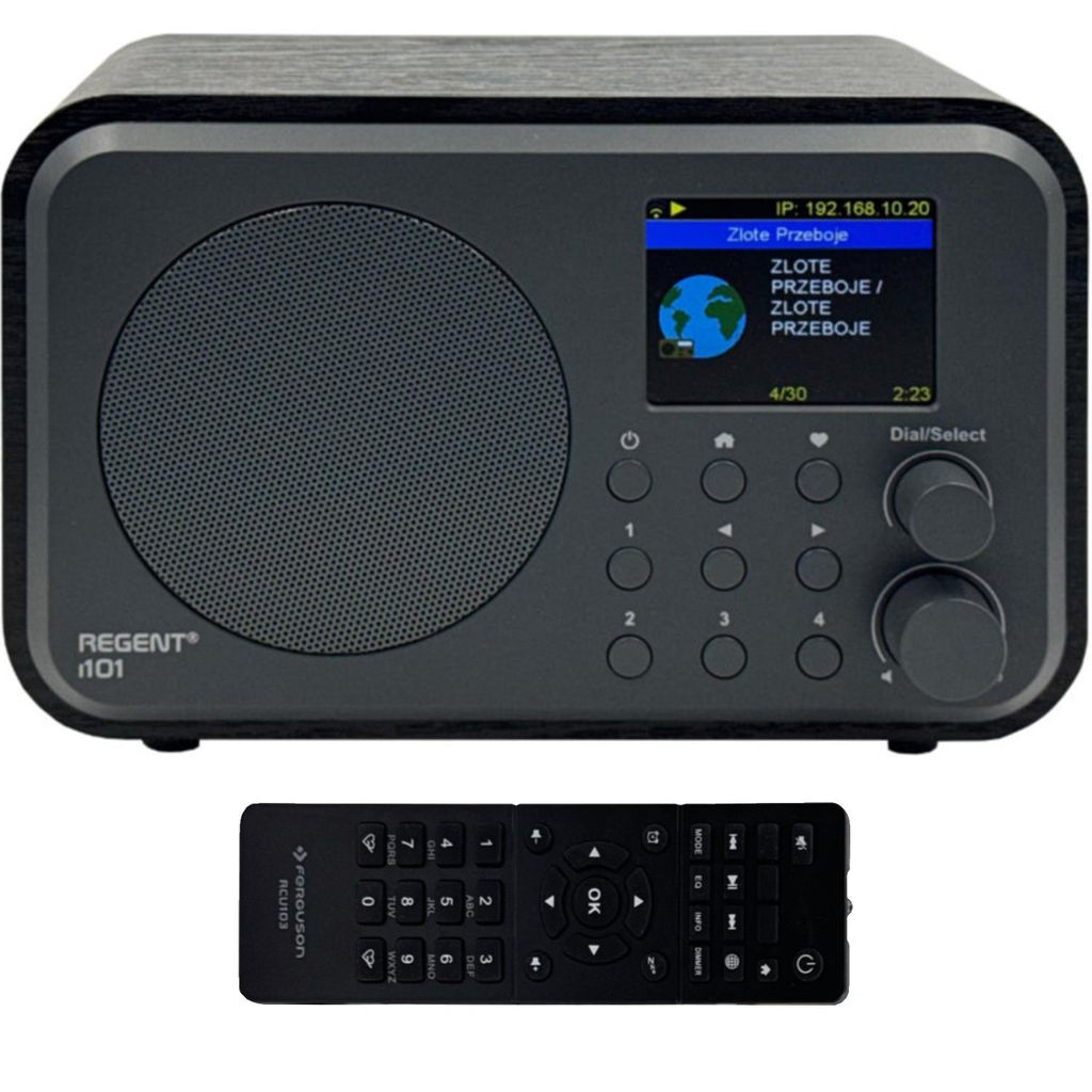 Ferguson Regent i101 Internetradio WLAN Radio mit Bluetooth FM/DAB/DAB+ Radio UKW, Radiowecker, Equalizer, Farbdisplay, USB, AUX IN, Line Out,UPnP Die