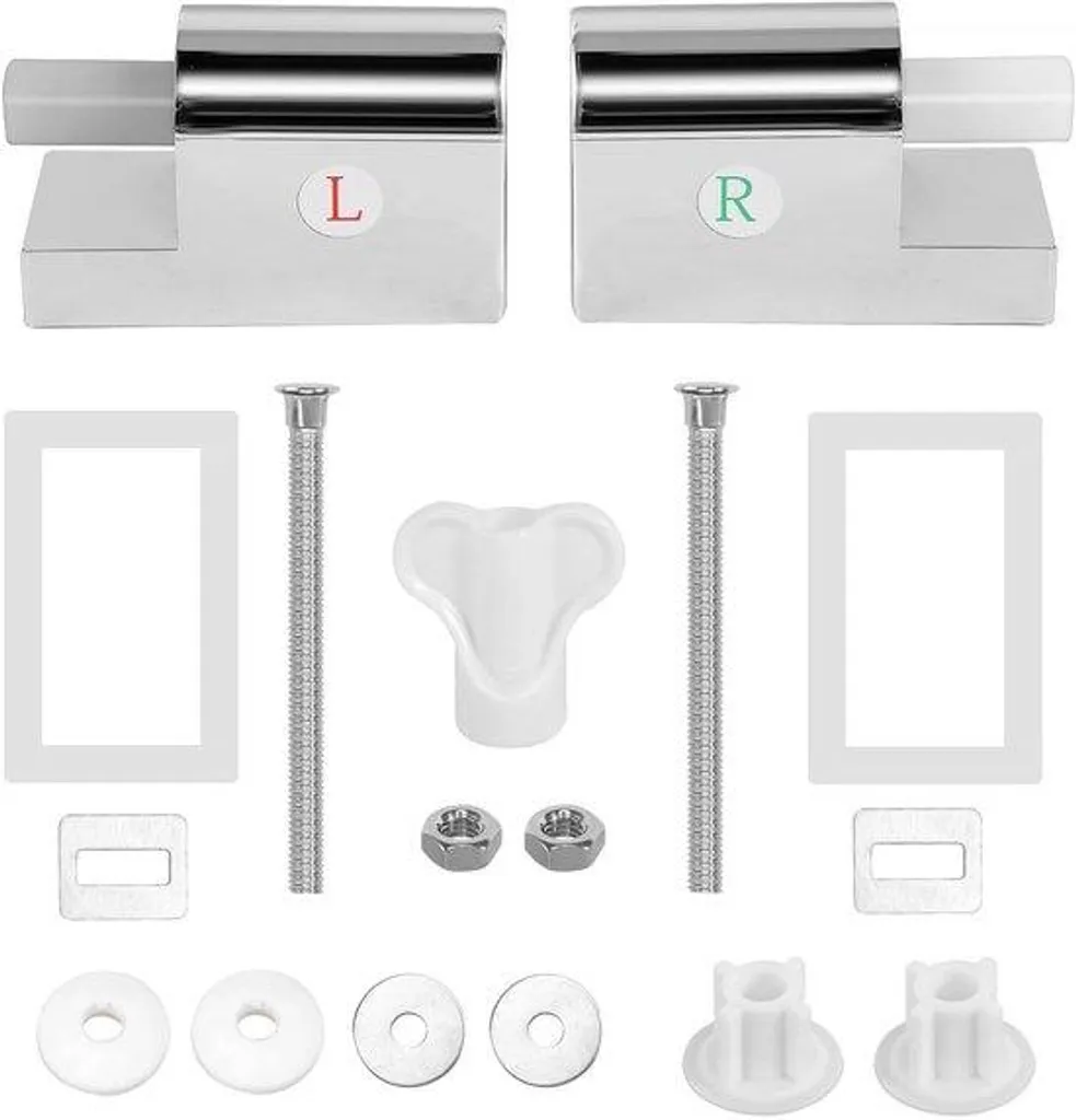 Kit de fixation universel pour abattant WC avec frein de chute en ABS