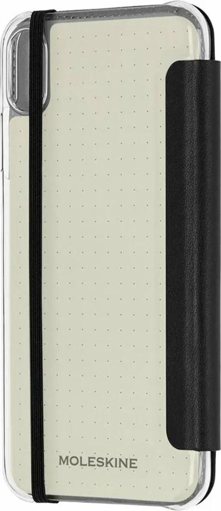 Étui Moleskine transparent pour iPhone XS Max avec motif papier ligné