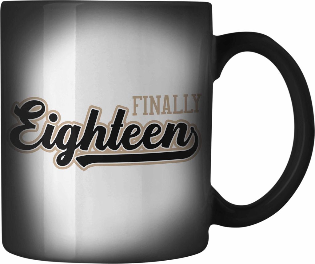 Trendation - 18. Geburtstag Farbwechsel Zauber-Tasse Geschenk Mädchen Junge Geschenkidee Lustig Spruch Sprüche 18 Geschenke Geschenkideen zum 18 ...