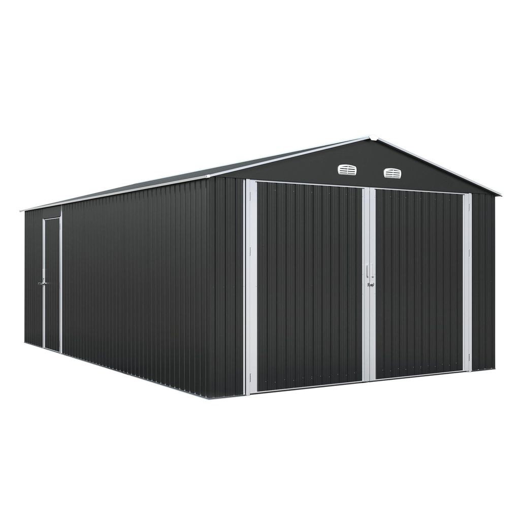 4iQ Metallgarage 6x3,8 m, 23 m², verzinkter Stahl, Produktbild 