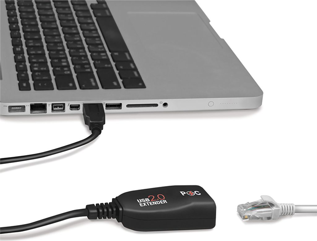 Logilink USB 2.0 CAT5 Verlängerung (Extender) bis 50m PoE