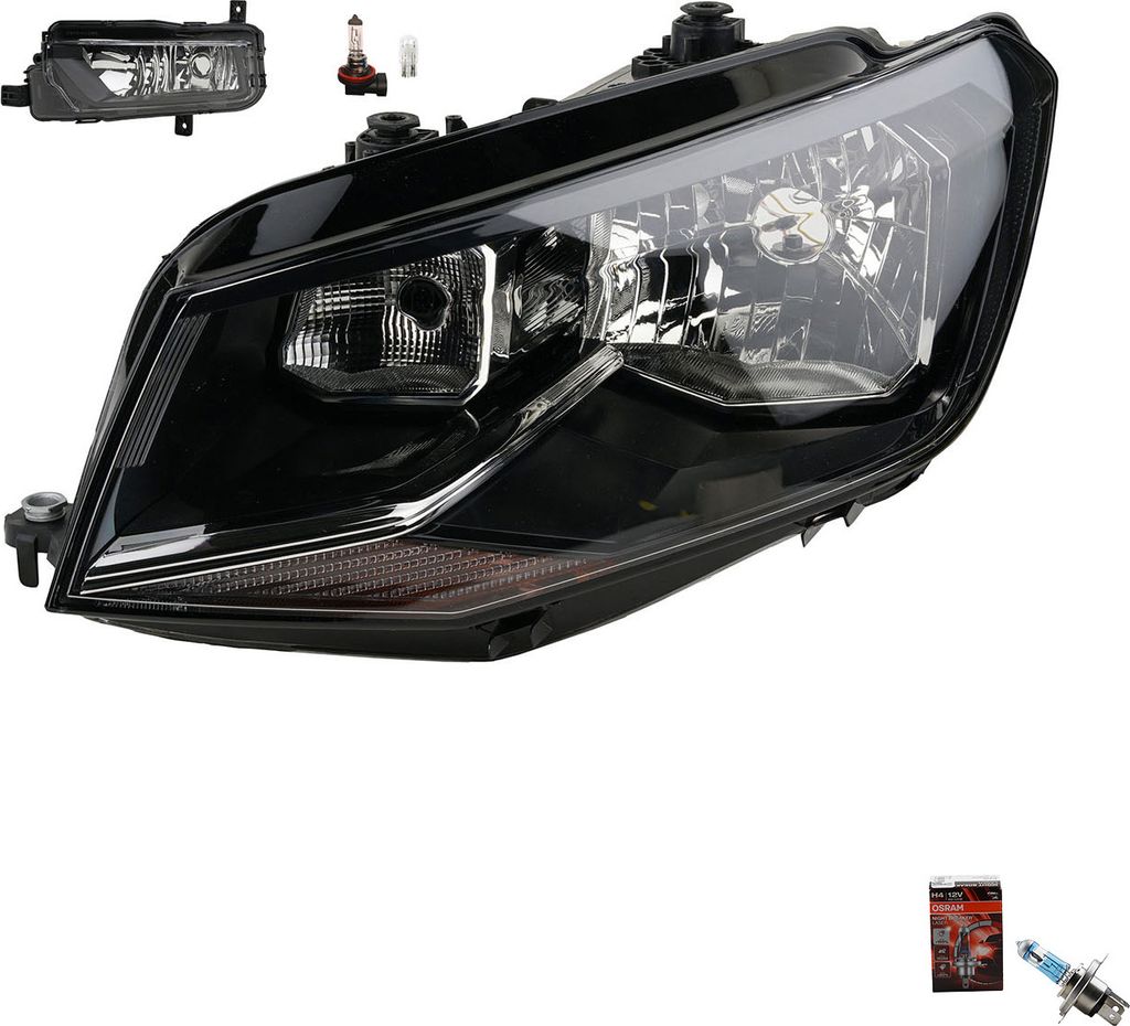 Johns, Scheinwerfer + Osram Night Breaker Laser passend für VW Caddy IV SA 05/15- H4 L 2K1941015 2K5941661 2K5941661A