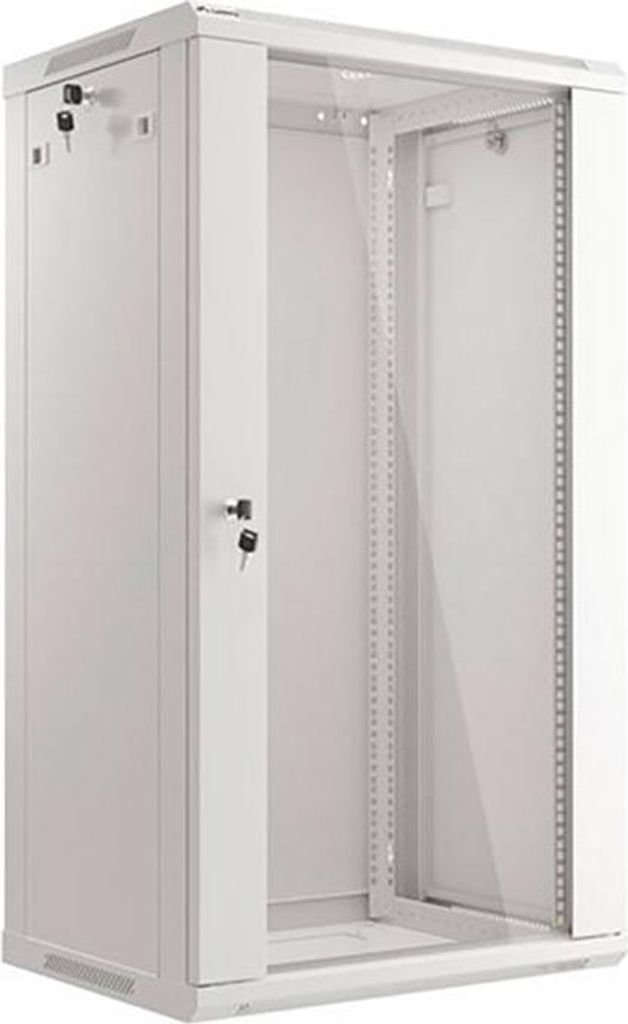 Kommunikationsschrank, Lanberg Rackschrank 19" Wandmontage 22HE, 600x450 zur Selbstmontage (Flatpack), grau