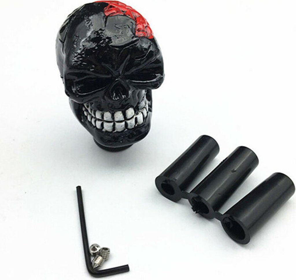 Universal Gear Shift Knob Manuelle Automatik Schaltschwinge Schädel - Schwarz