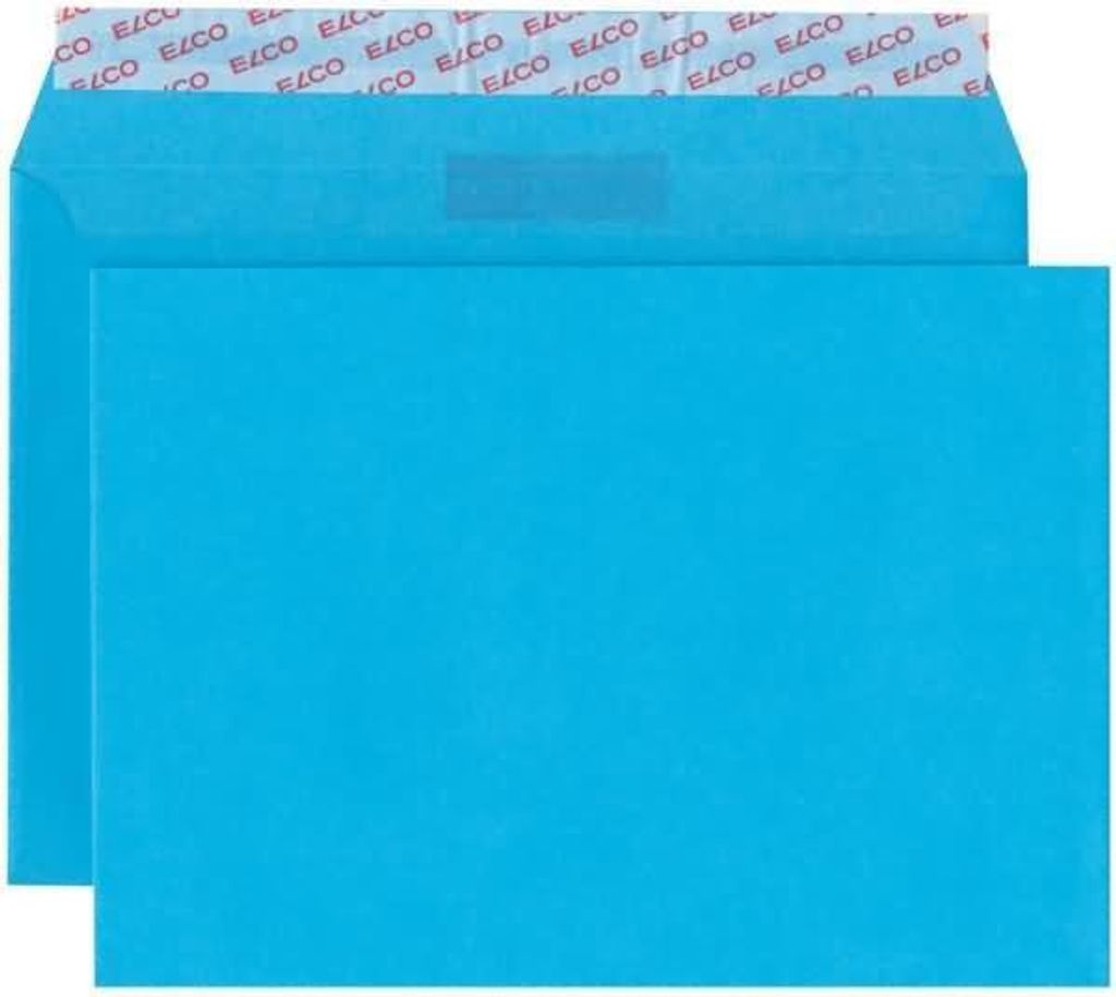 Briefumschläge Color C5 intensiv-blau Haftklebung 100 g/qm VE=250 Stück