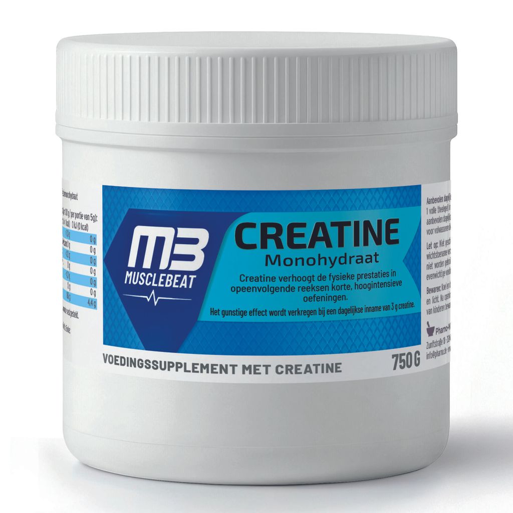 Musclebeat Creatine Monohydraat Poeder 750 g Productafbeelding 