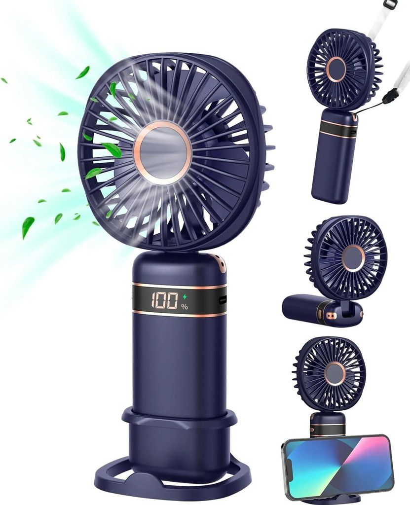 4 in 1 Handventilator,5 Geschwindigkeitsstufen,tragbarer Produktbild 