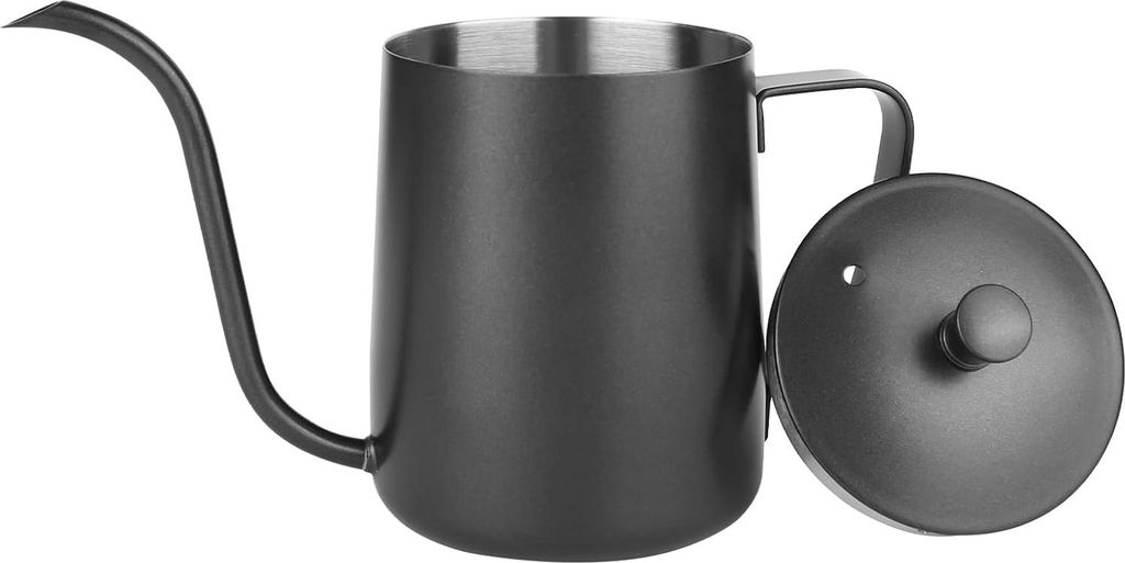 Kleine schwarze Gießkanne für Zimmerpflanzen - Mini-Gießkanne - 350 ml - Edelstahl