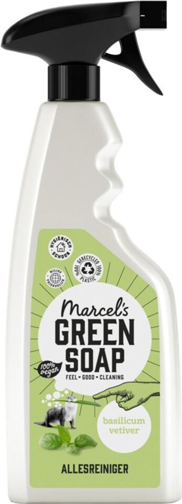Marcel's Green Soap – Allzweck-Reinigungsspray – Basilikum & Vetivergras – Natürlich & Wirksam – 500 ml - 1 Stück