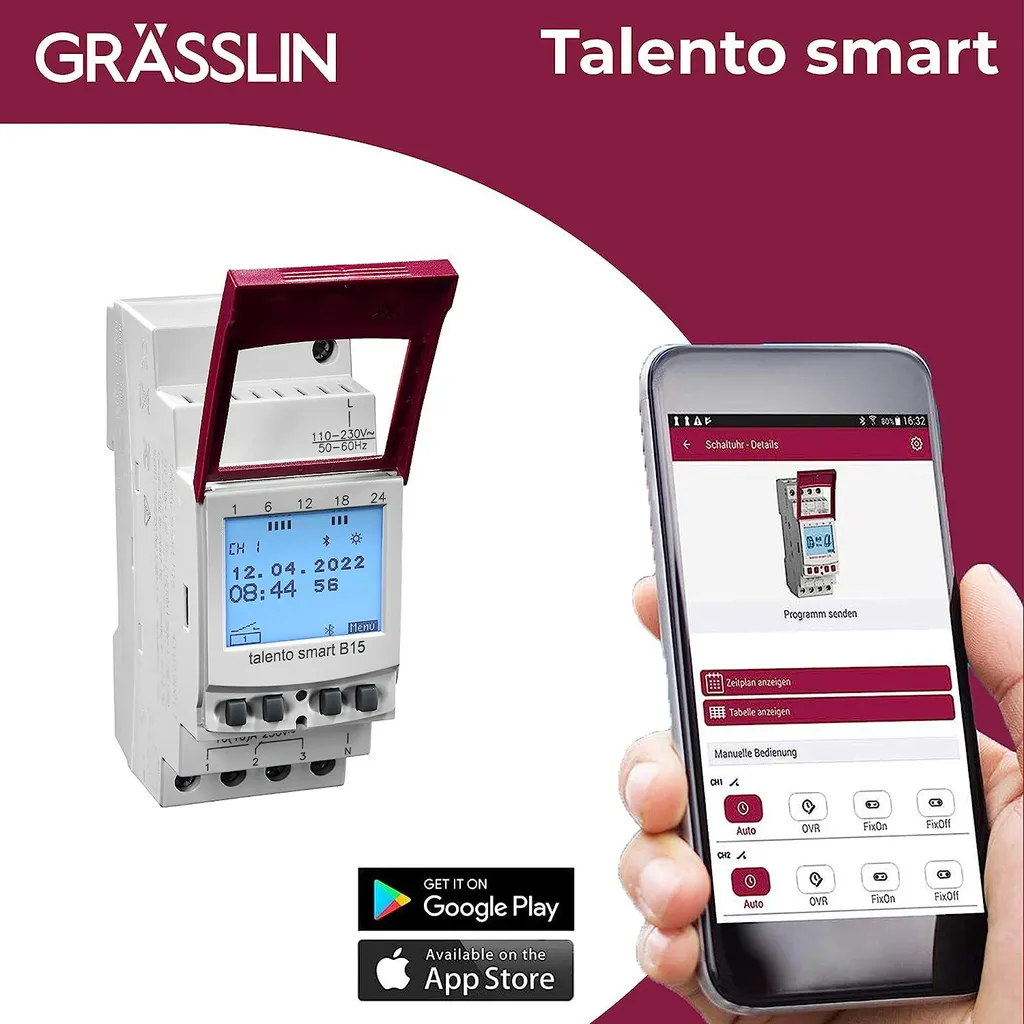 Interrupteur horaire programmable Grässlin talento smart B15 DIN - 9