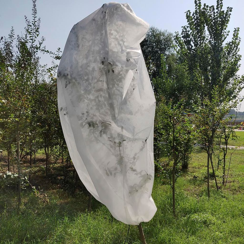 2PCS Non Woven Plant Cover Pflanzendecke Schützen Sie Pflanzen vor Schnee Hagel Frost Insekten Vögel Weiß