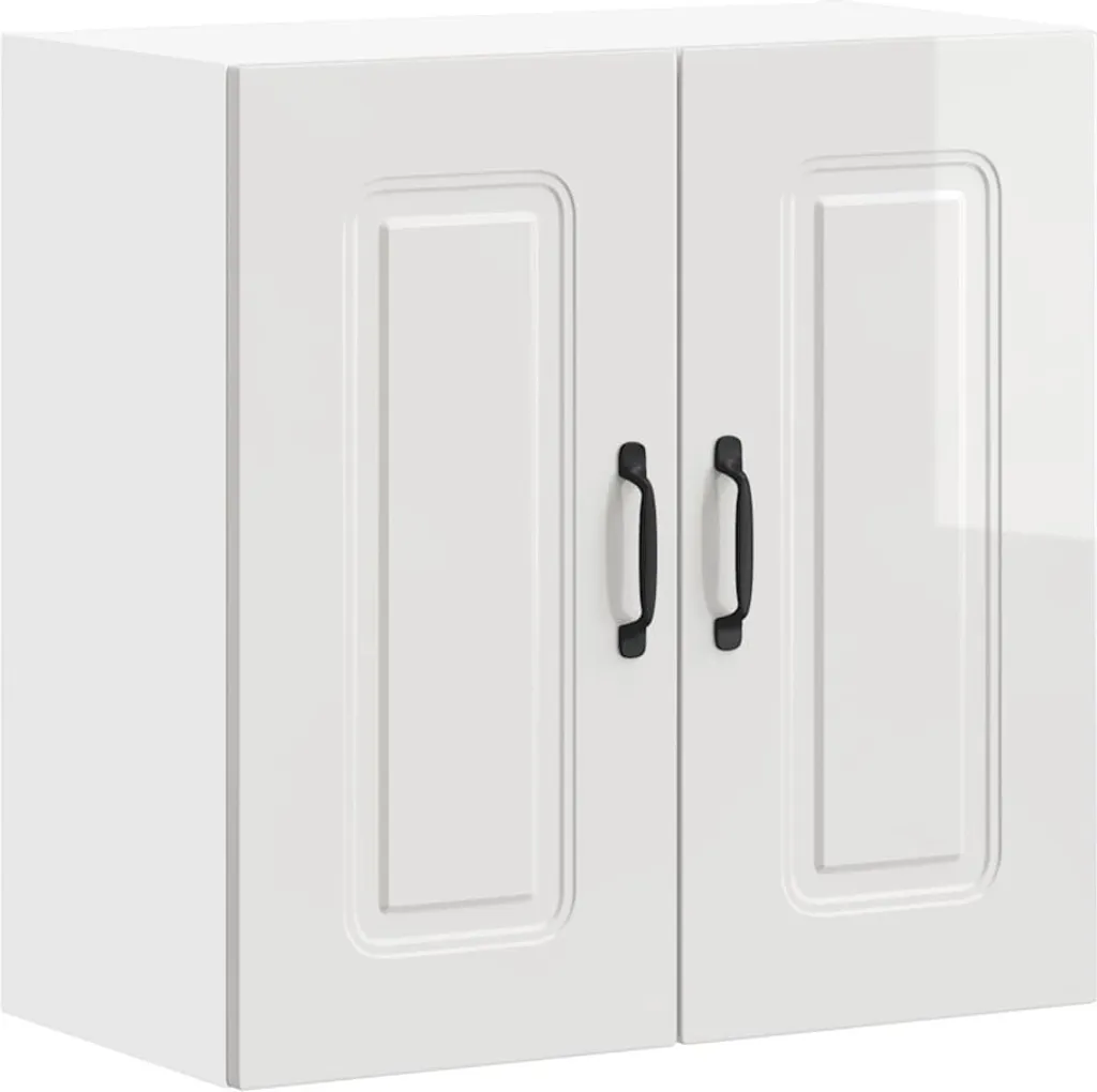 Mobile Pensile Kalmar vidaXL Bianco Lucido - Arredo Cucina Moderno