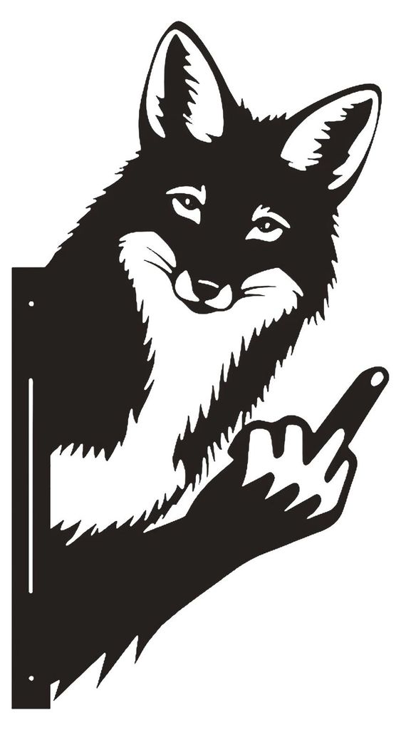 Eichhörnchen-Schild aus Metall mit ausgestrecktem Mittelfinger, rustikale Tier-Wanddekoration für Bäume, Zäune und Bauernhäuser.