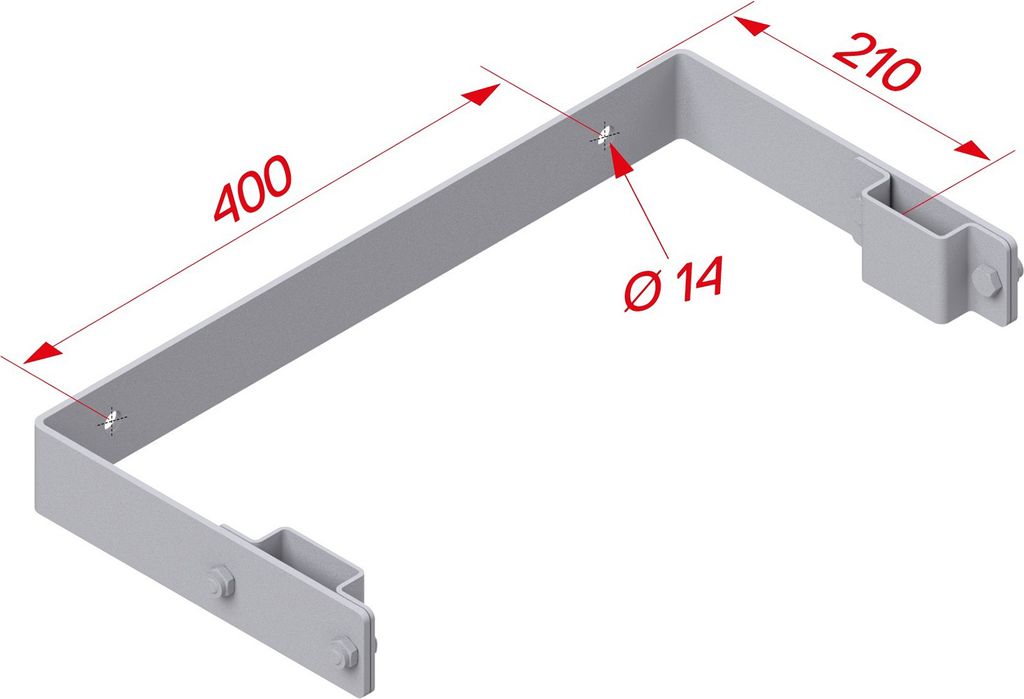 Hymer Wandhalter U-Form 210 mm