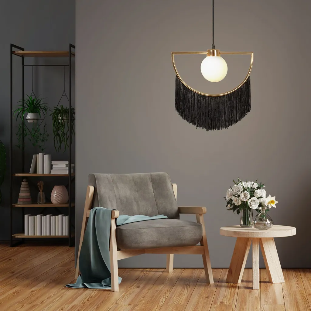 Éclairage de Cuisine Toolight APP968 Suspension Noire Design de Table - 6