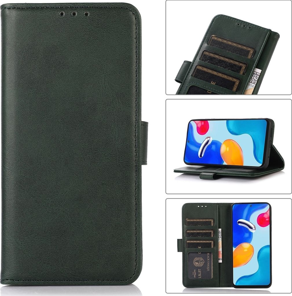 Mobigear Wallet iPhone 16 Plus Hülle Klapphülle Geldbörse - Grün