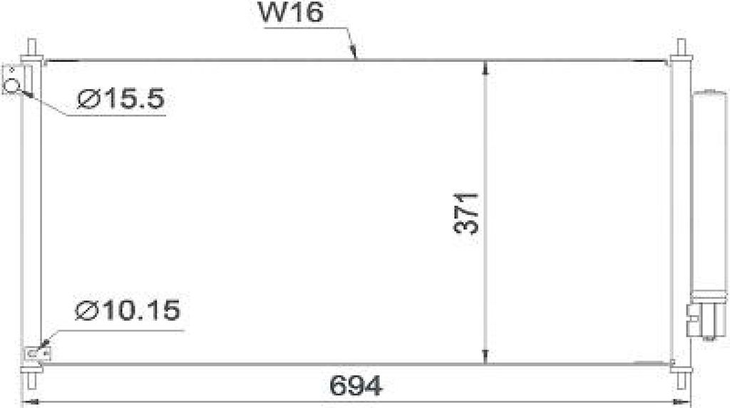 DIEDERICHS DCC1667 Kondensator Klimaanlage Klimakondensator für HONDA CIVIC IX Stufenheck (FB, FG) +Trockner