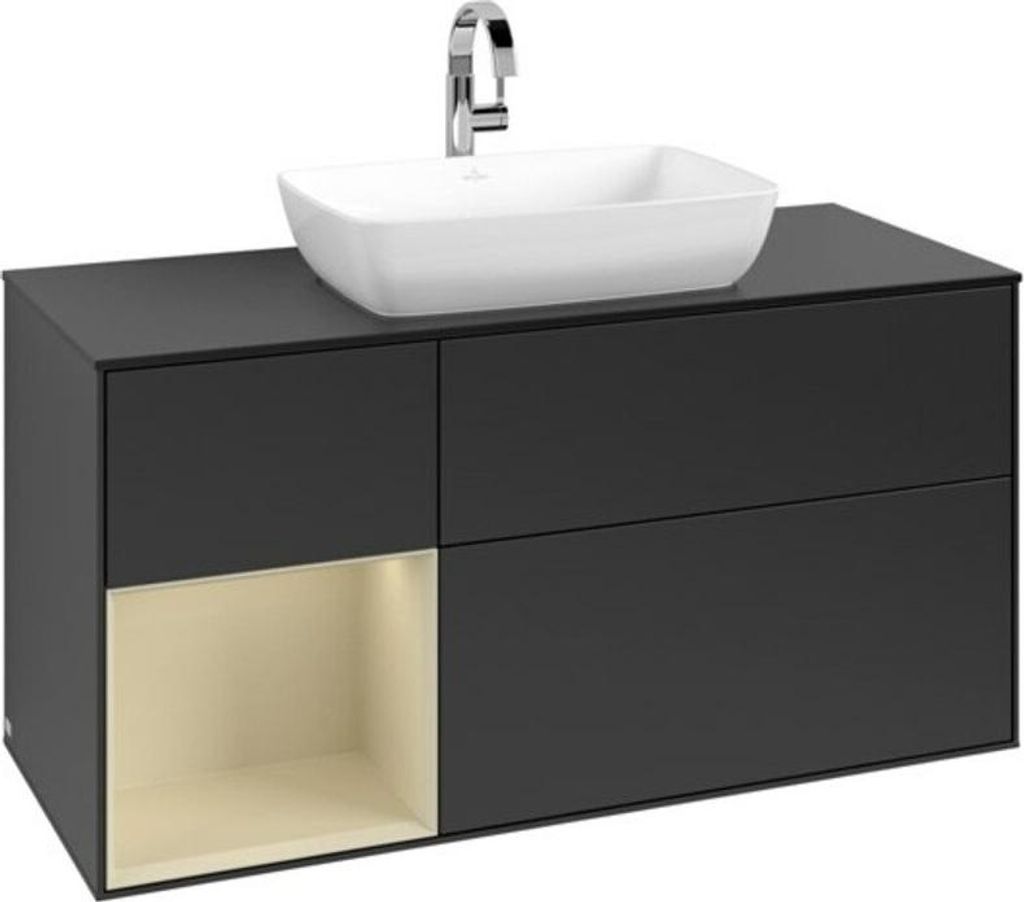 V&B Waschtischunterschrank Finion 120cm, Pl b m, Rg si Gr m Lac, bla m Lac