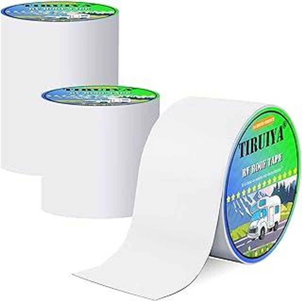 Wohnwagen Dichtband, Butylkautschuk Weiß Selbstklebend Wasserdicht, Bitumenband Reparatur Abdichtband Klebeband für Wohnmobil, Dach, Rohrdicht, P...