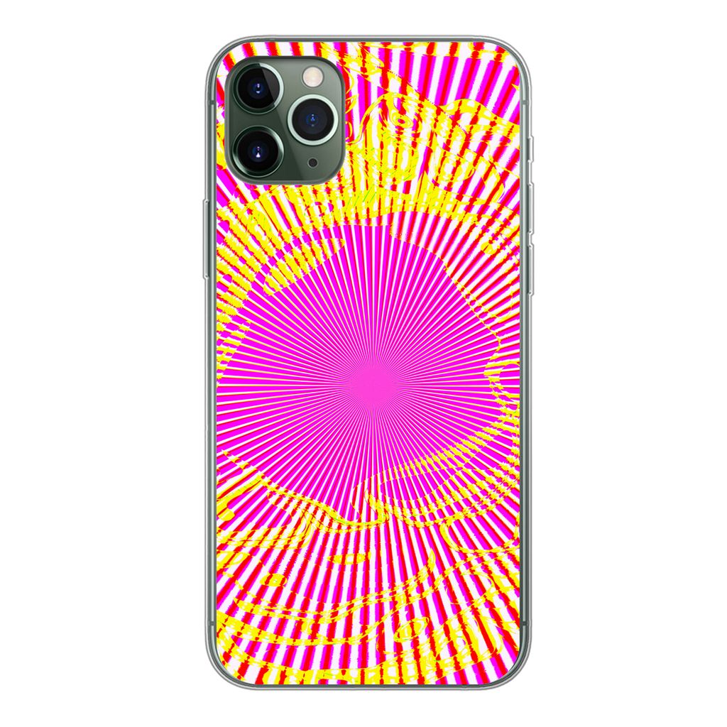MuchoWow Handyhülle Schutzhülle Hülle für iPhone 11 Pro Max Kunst - Jet - Psychedelisch Silikon Softcase Handy Hülle - Schutz