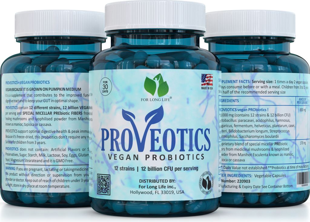 PROVEOTICS - 12 Stämme und 12 Milliarden KBE veganer PROBIOTIKA