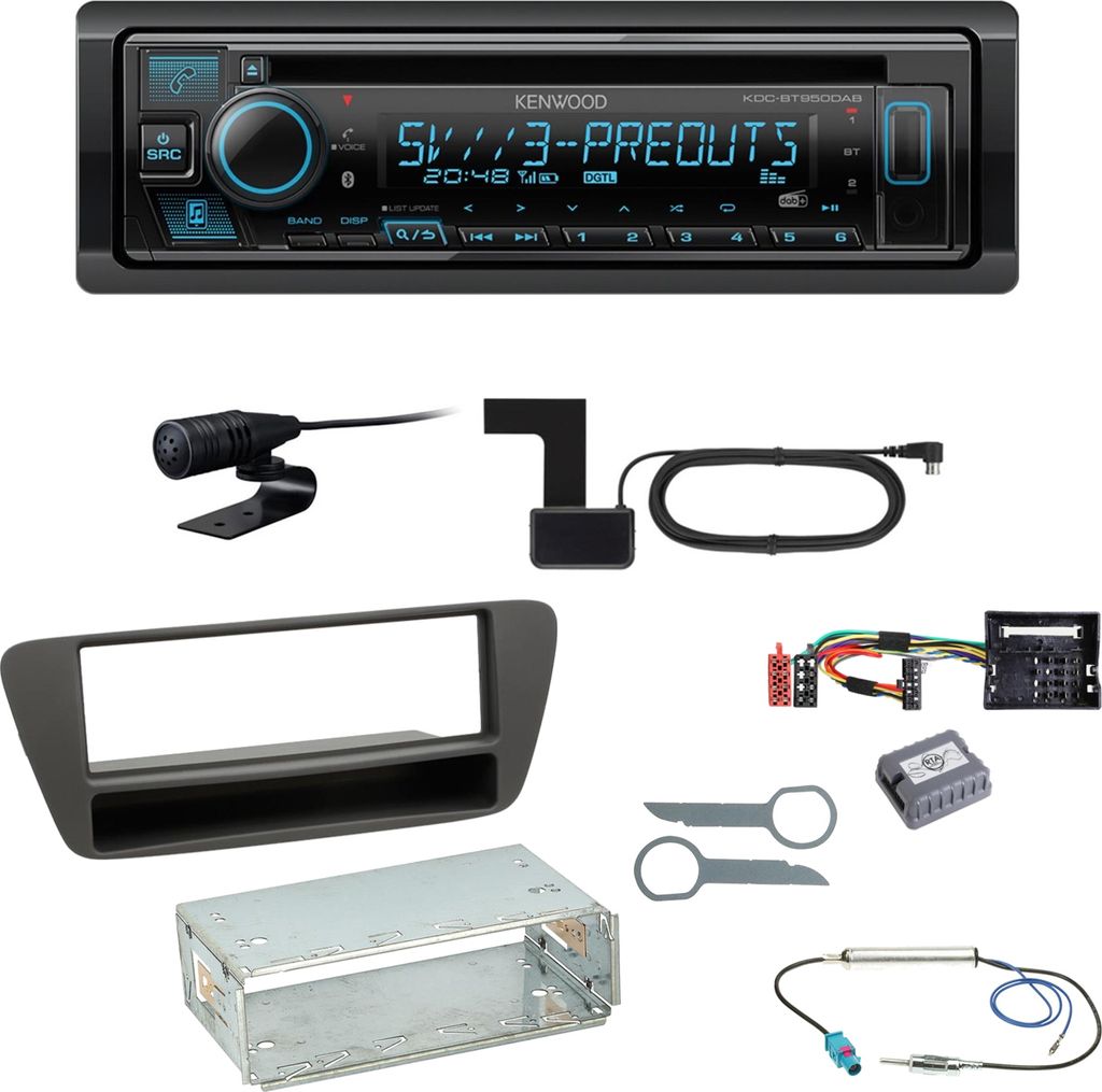 Kenwood KDC-BT950DAB Bluetooth Digitalradio CD Einbauset Produktbild 