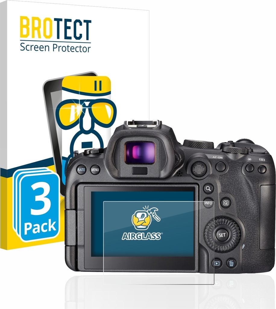 3x BROTECT Schutzglas für Canon EOS R6 Schutzfolie Panzer Folie Glas Display Schutz klar