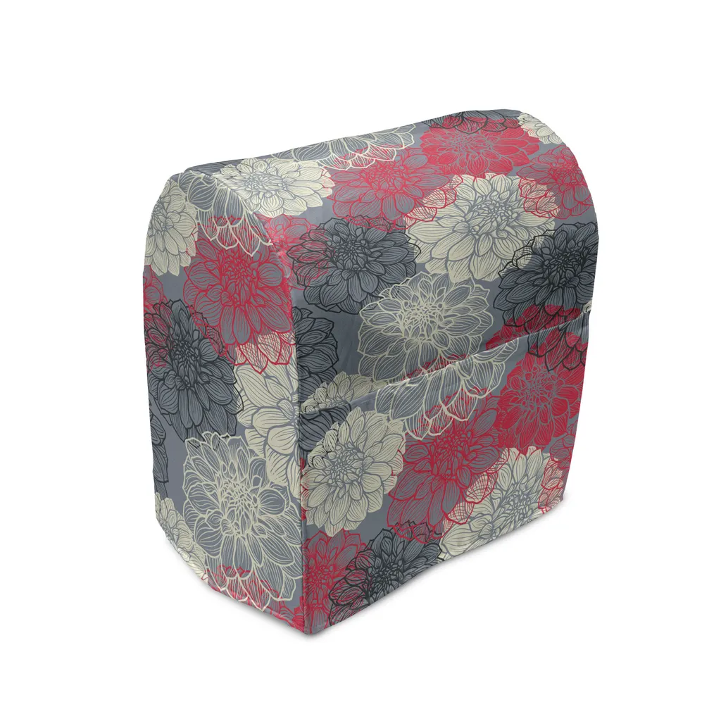Couvre-robot de cuisine floral avec poches - Protection mixeur universelle