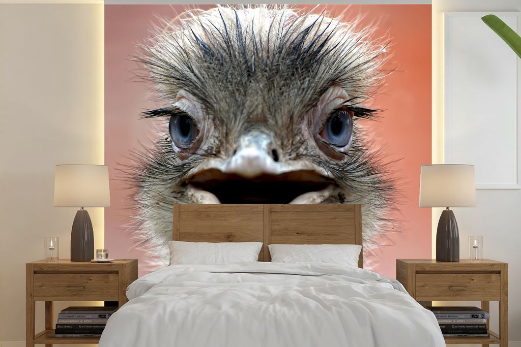 MuchoWow Fototapete für Wohnzimmer oder Schlafzimmer Wandtapete Vinyl Motivtapete Nahaufnahme Strauß - 280x280 cm - Hintergrundbild