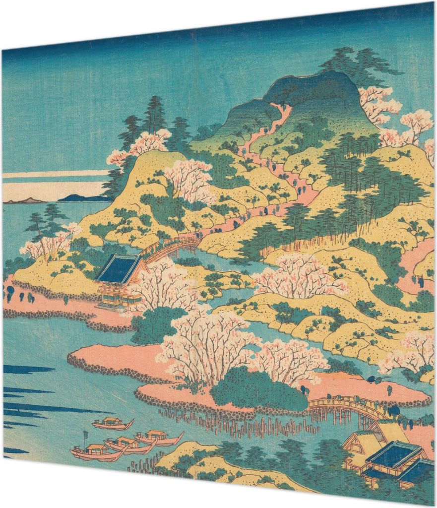 Wandtapete - Dekorative Tapete für Wohnzimmer - Tapetenfolie für Wanddekoration - 250x250 cm - Japanische Landschaft