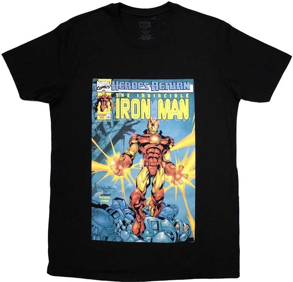 Iron Man - "Invincible" T-Shirt für Herren/Damen Uni RO11403 (M) (Schwarz)