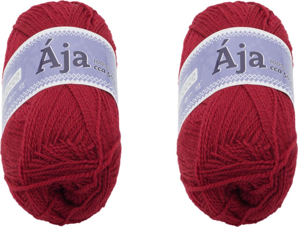 SET 2pcs - Garn AJA - 50g / 217 m - Rot