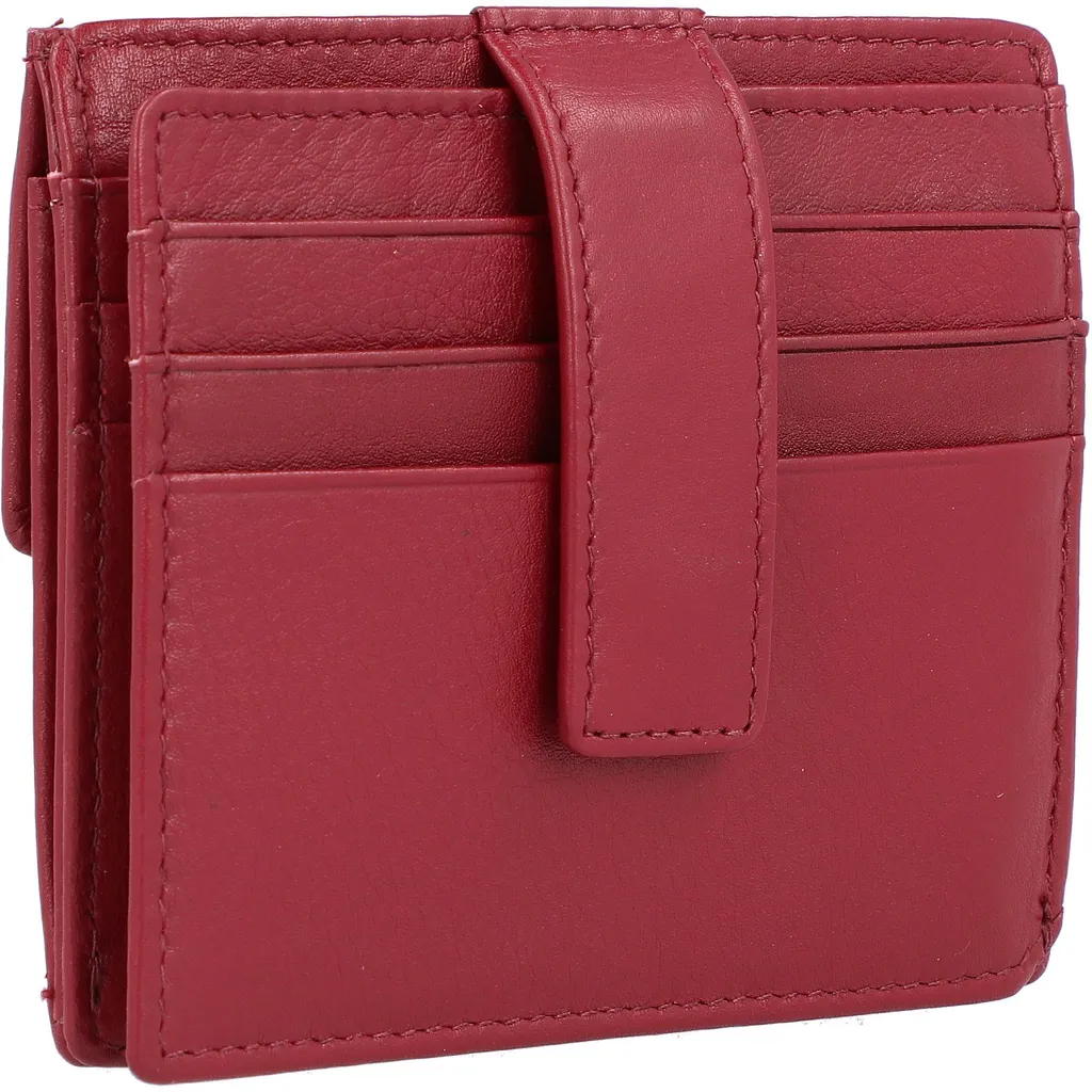 Esquire Oslo Card Holder Red: Accessorio in Pelle Elegante e Compatto - 9