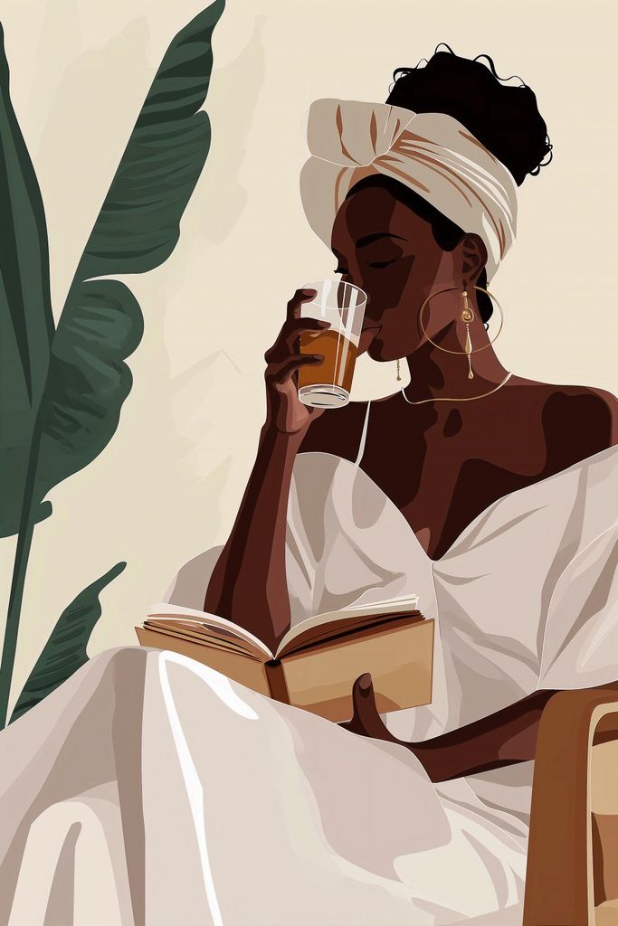 Plakat 30x45cm Moment mit einem Buch