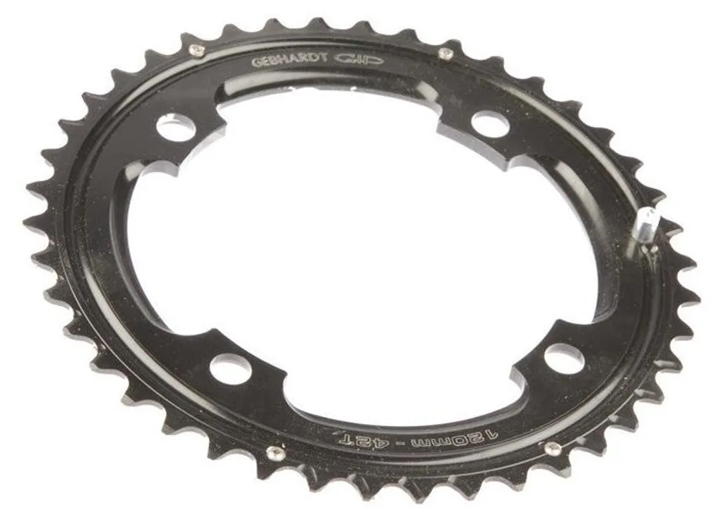 Plateau de pédalier CNC 42 dents compatible Truvativ GXP ø120mm noir