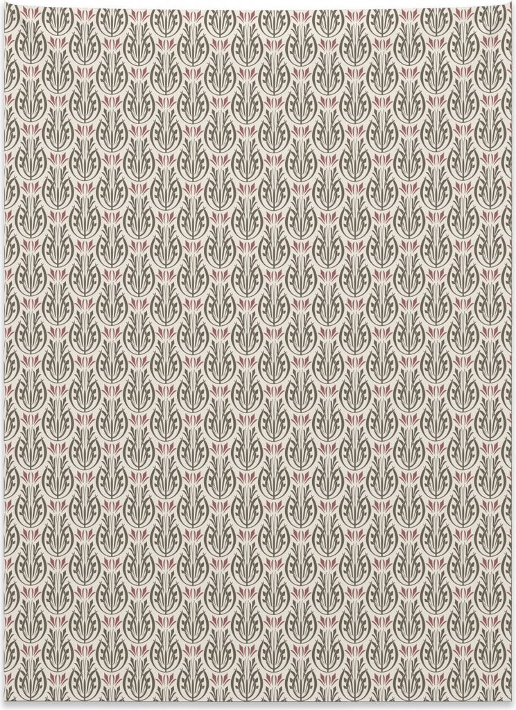 Abakuhaus Jugendstil Wandteppich, Mittelalterliches Motiv aus Weiches Mikrofaser Stoff Kein Verblassen Klare Farben Waschbar, 110 x 150 cm, Armeegr...