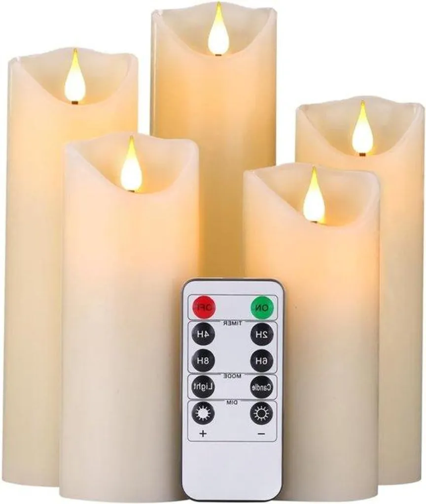 Bougies électriques rechargeables avec télécommande et minuterie USB