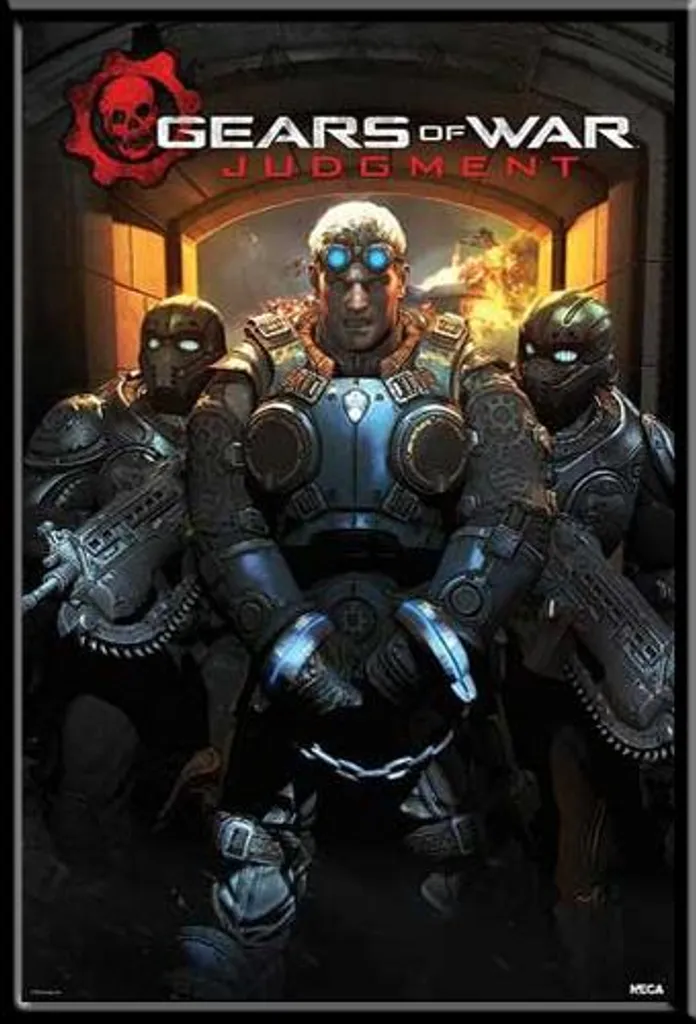Poster Gears of War Judgment Shinsuke® MDF Nero - Cornice Maxi Acrilico