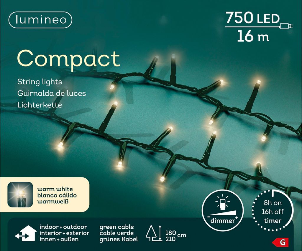 Kaemingk Lumineo Lichterkette Compact 750 LED warmweiß 16m Produktbild 15