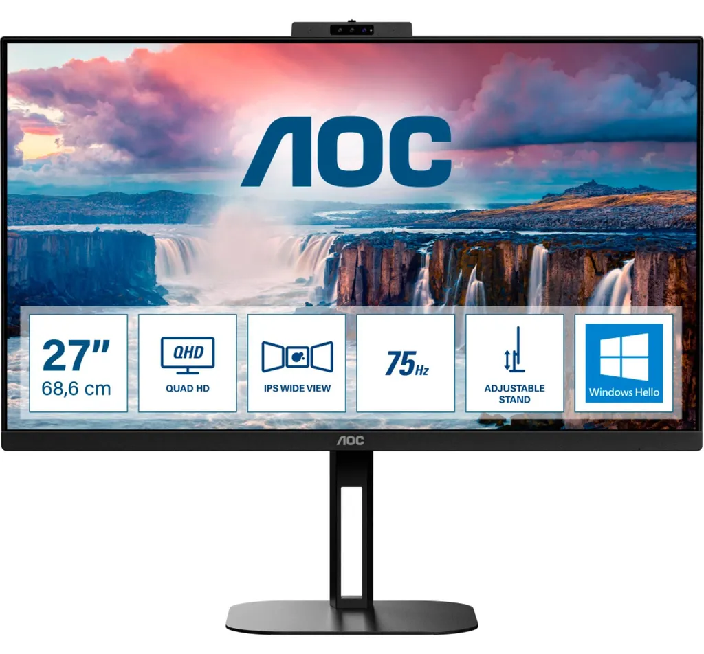 Écran 27" AOC Q27V5CW/BK pour Visioconférence et Création Graphique - 9