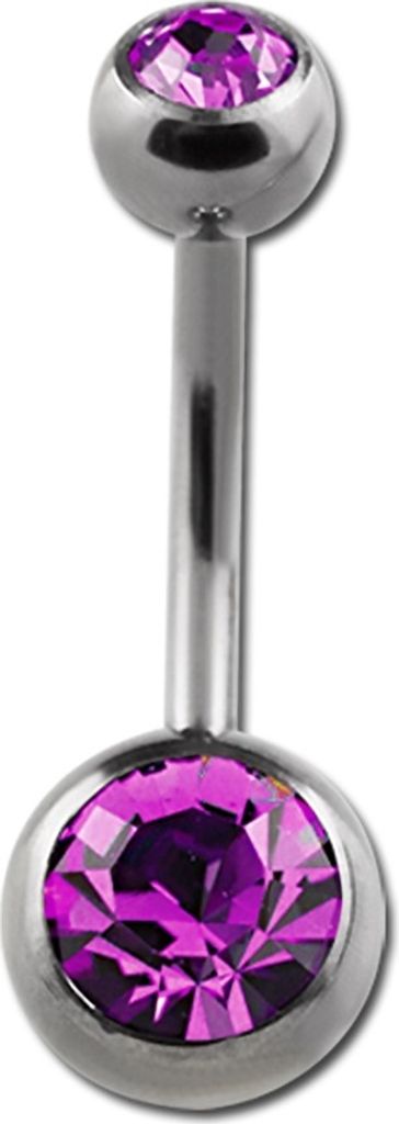 Bauchnabelpiercing Titan Titanium Zirkonia Kristalle Strass Produktbild 