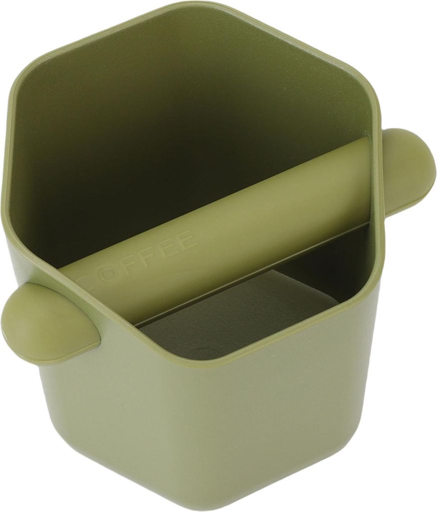 Coffee Knock Box ABS 600ML große Kapazität leise Anti Slip hexagonal Prisma Form Kaffee Boden Knock Box für Kaffeemaschine Zubehör grün