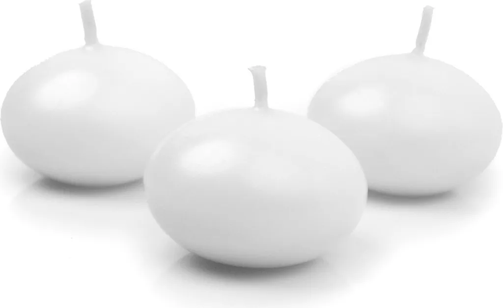 Bougies flottantes 4cm ne coulent pas blanc mat longue durée pack de 50