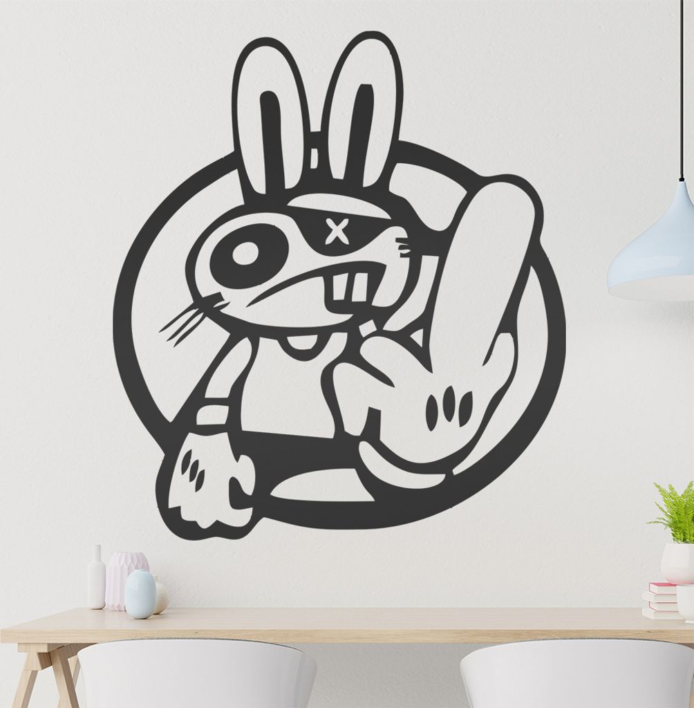 Drift Haase Fuck You Wandtattoo in 6 Größen - Wandaufkleber Wall Sticker - Dekoration, Küche, Wohnzimmer, Schlafzimmer, Badezimmer